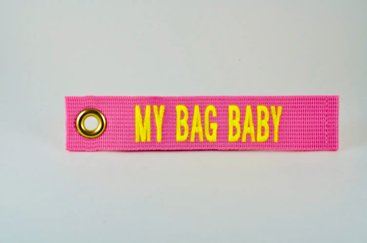 MY BAG BABY embroidered grommet luggage tag