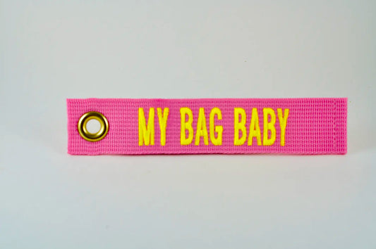 MY BAG BABY embroidered grommet luggage tag